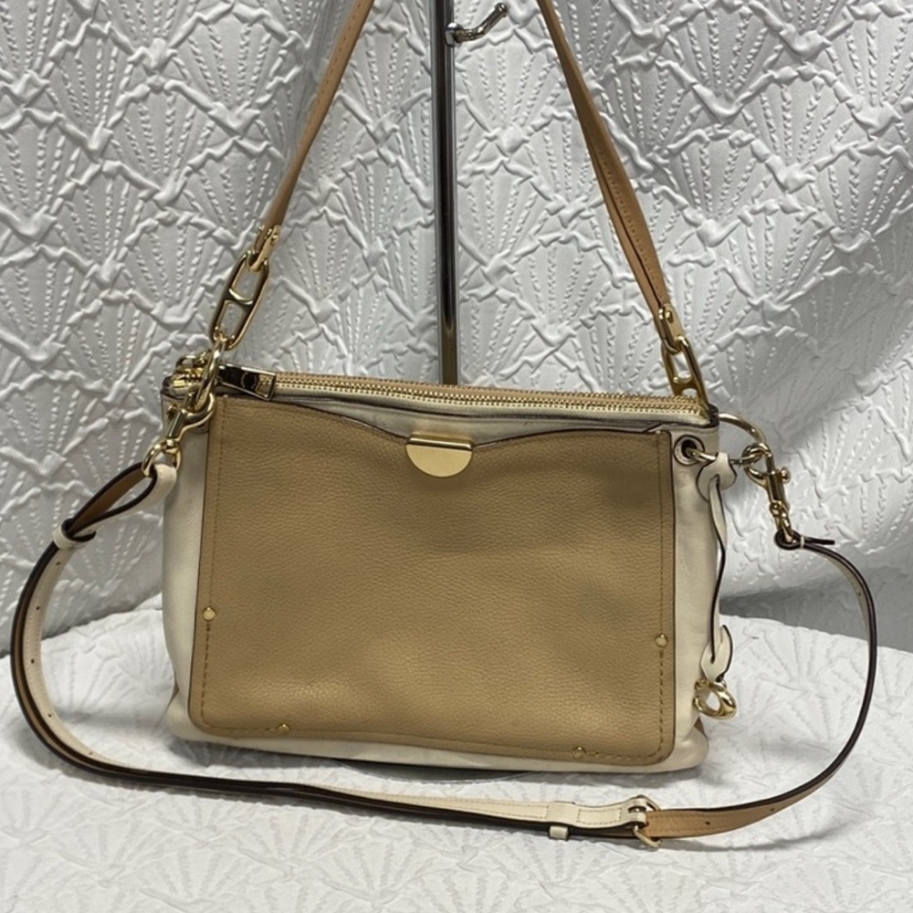 Coach Dreamer Tan and Cream Crossbody Bag - Picture 1 of 12